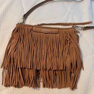 Rebecca Minkoff Tan Fringe Crossbody Bag